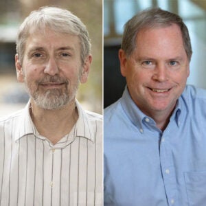 (From left) Craig H. Meyer, PhD, and John P. Mugler, PhD