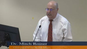 Mitchell Rosner giving presentation