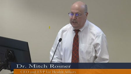 Mitchell Rosner giving presentation