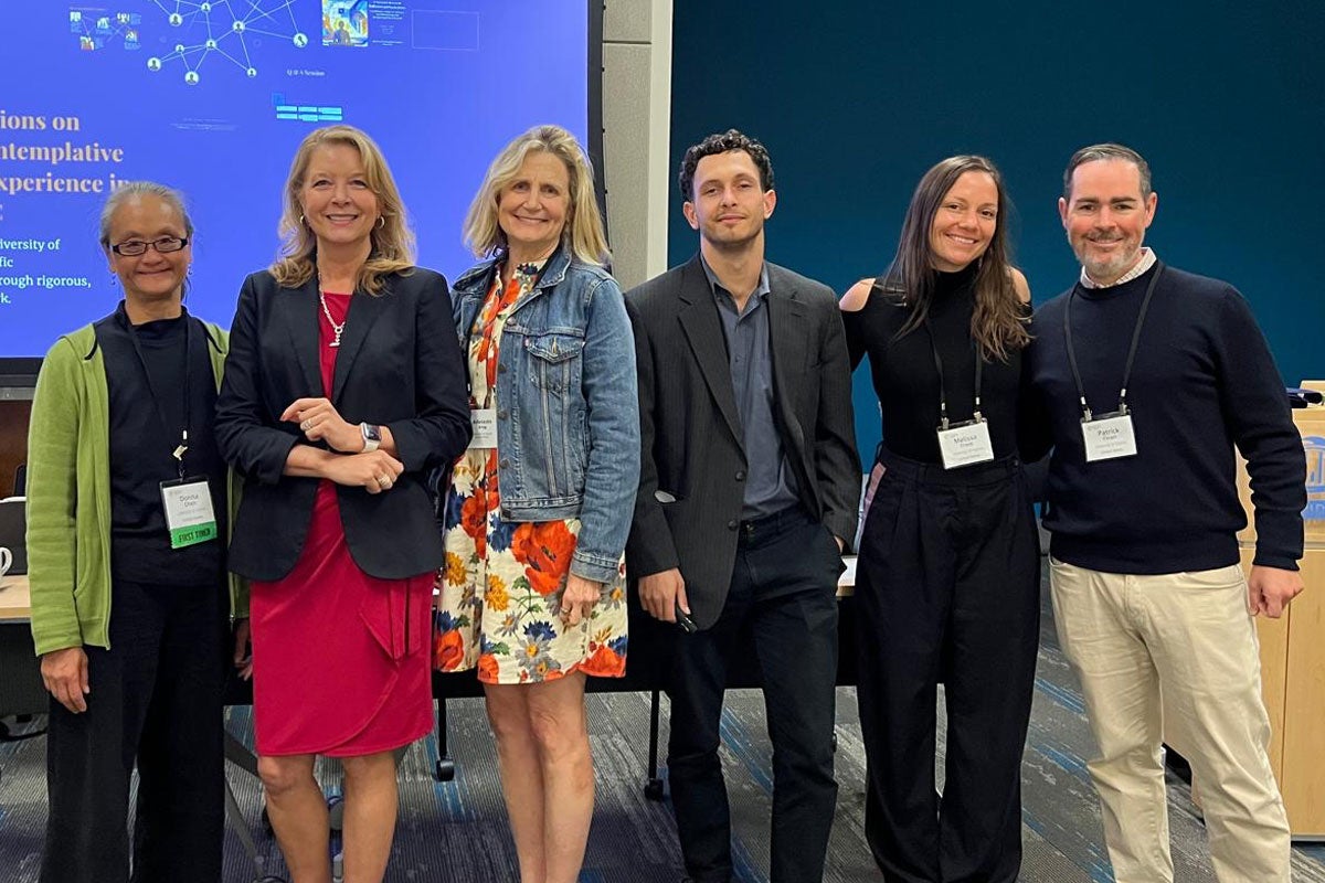 (From left) Donna Chen, J. Kim Penberthy, Adelaide Wilcox King, Jahred Rosa-Sullivan, Melissa Frost, and Patrick Finan