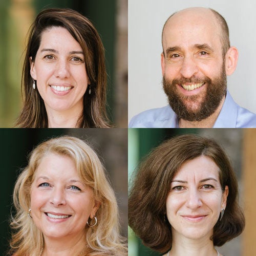 (From top left) Marina Weller, PhD, Philip Cozzolino, PhD; (From bottom left)) J. Kim Penberthy, PhD, Marietta Pehlinova, PhD
