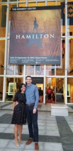 Mihalek-B and girlfriend in front of the Hamilton plau