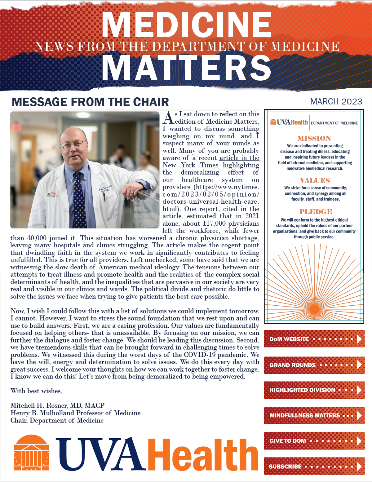 March 2023 Medicine Matters Newsletter image