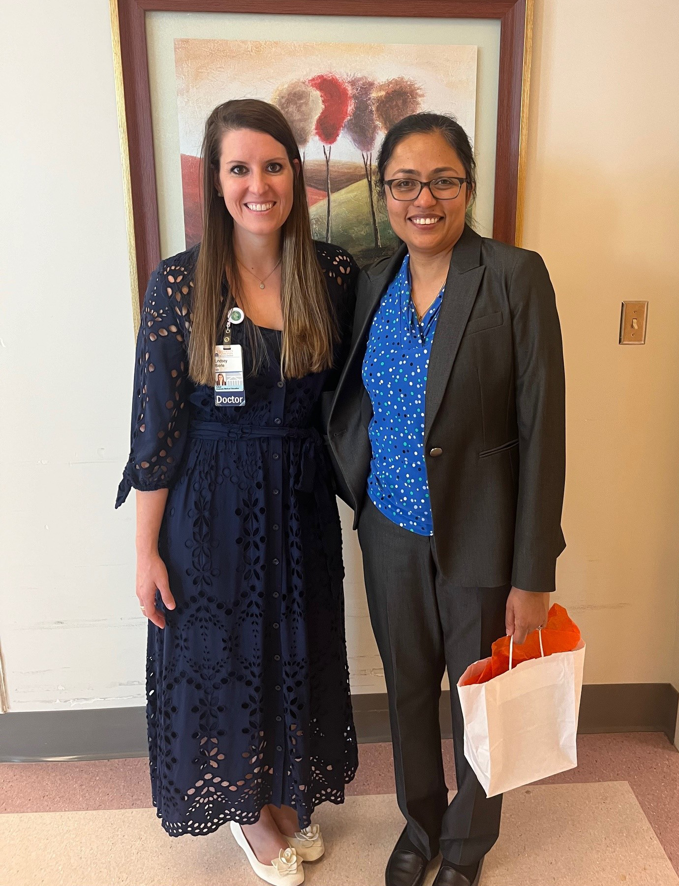 Peura Lectureship: From left – Dr. Lindsey Bierle and Dr. Priyanka Kanth